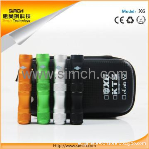 With x6 and x8 atomzier super battery x6 e cigar